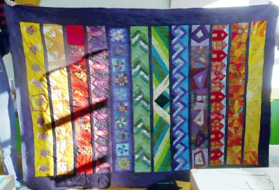 Der fertige Regenbogenquilt